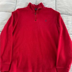 Ralph Lauren Men's Bold Red Zip-Up Sweater